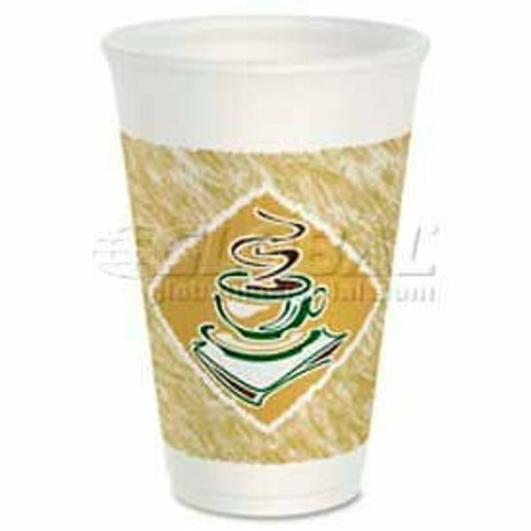 Dart Dart® Insulated Styrofoam Hot/Cold Cups, 12 Oz., 1,000/Carton, Cafe G Design DRC12X16G